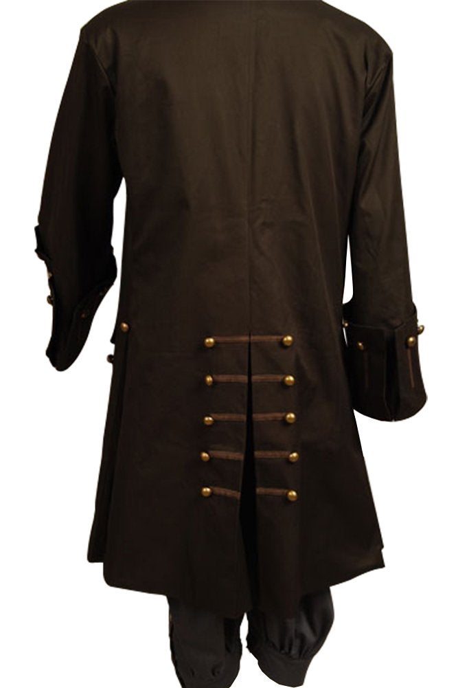 Cosplaysky Mens Pirates Cosplay Costume Pirate Jack Outfit Coat Belt Cosplay Props Halloween - Image 2